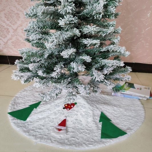 Christmas Tree Decorative Skirt White