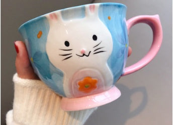 Ceramic Mug Household Mug Oatmeal Mug Cute