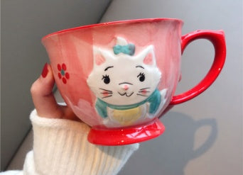 Ceramic Mug Household Mug Oatmeal Mug Cute