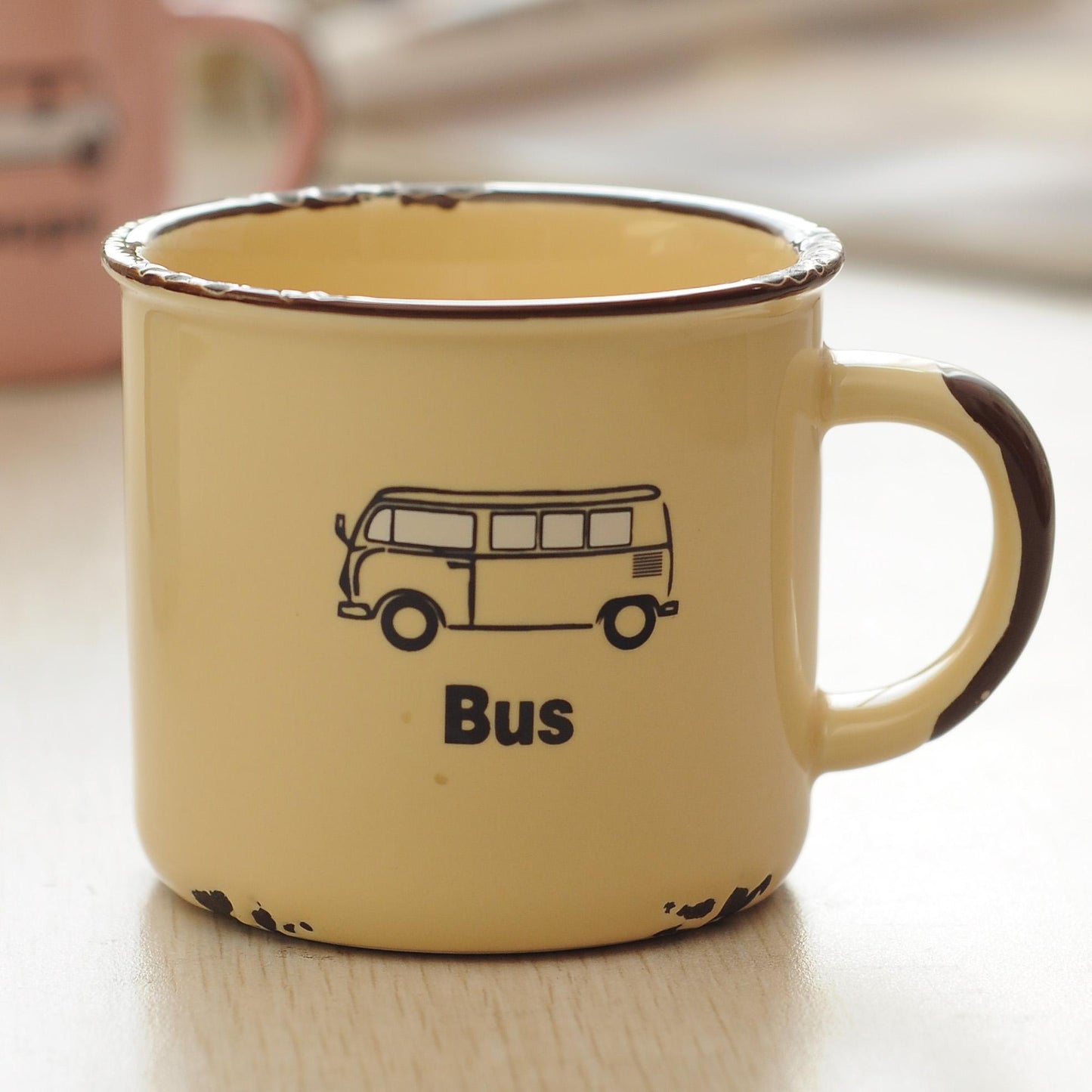 Hot Sale Enamel Mug Cute Car Tea Mug Novelty Outdoor Mug Travel Coffee cup