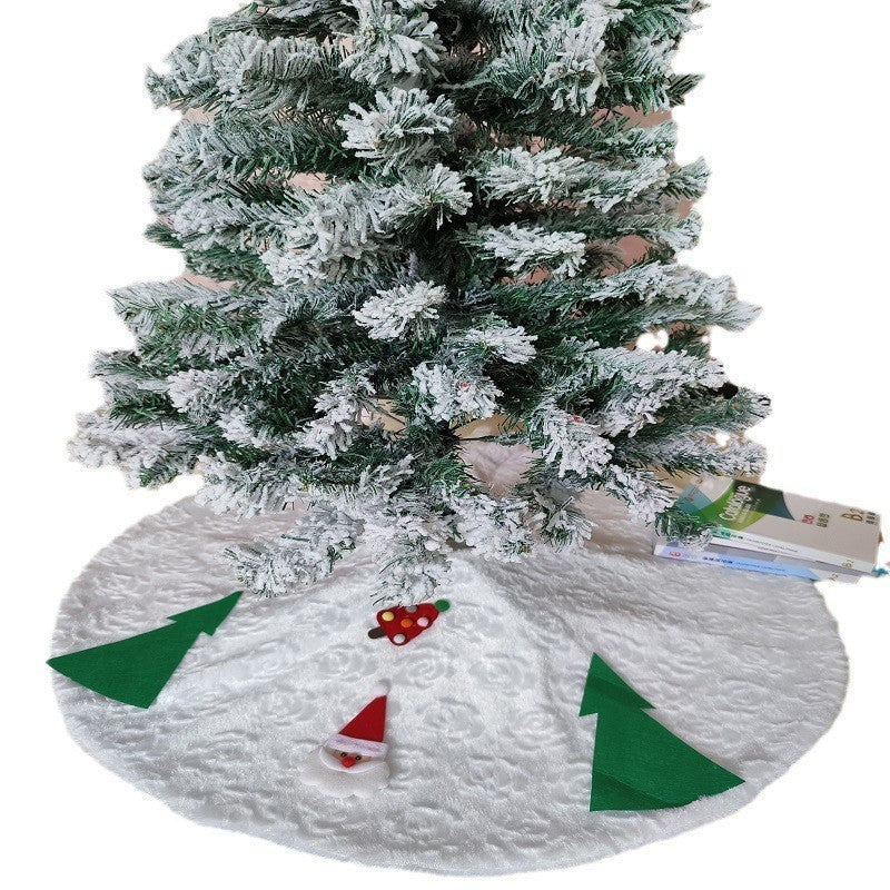 Christmas Tree Decorative Skirt White