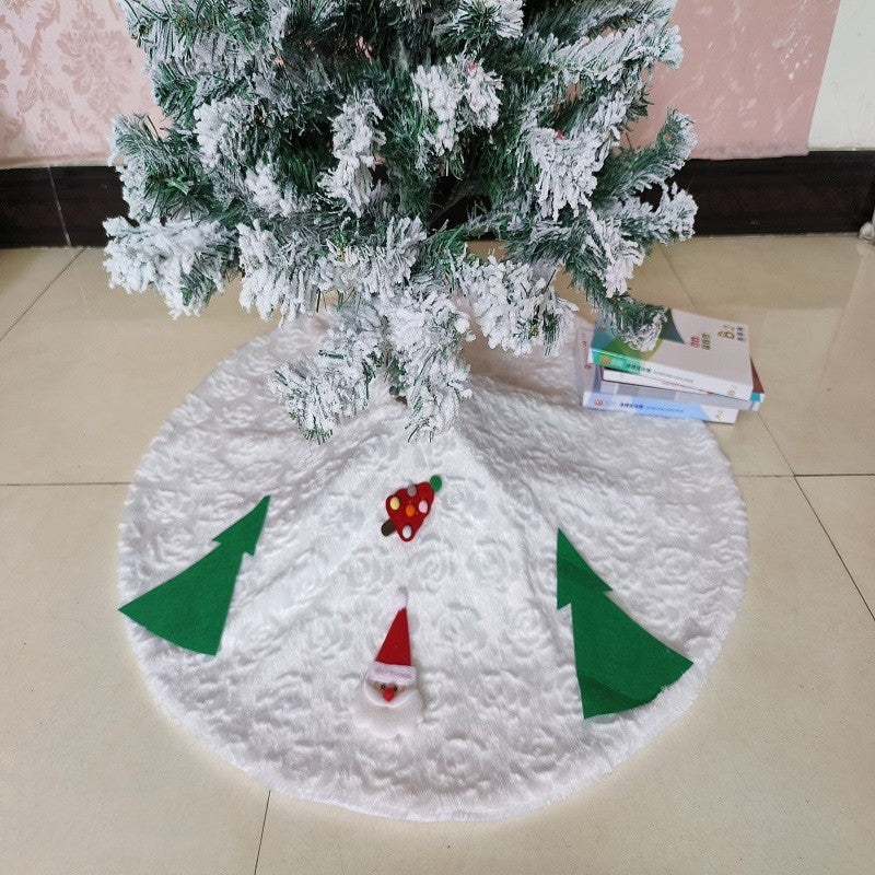 Christmas Tree Decorative Skirt White