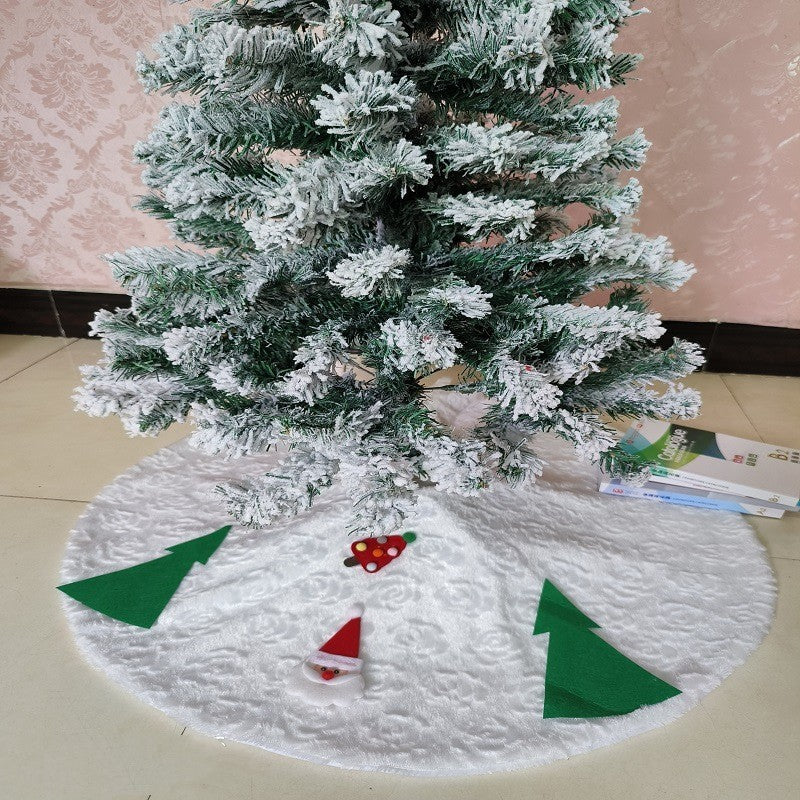 Christmas Tree Decorative Skirt White